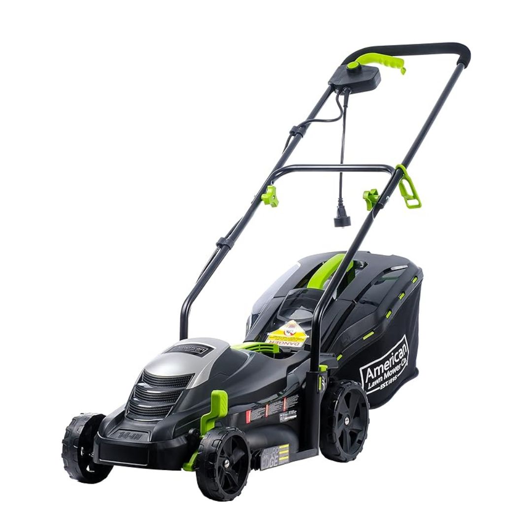 Effortlessly Maintain Your Lawn with the American Lawn Mower Company 50514 - 14'' 11-Amp Corded Electric Lawn Mower